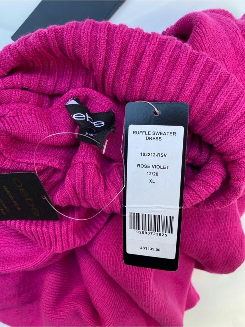 Bebe Ruffle Sweater Dress - Picture 7 of 7